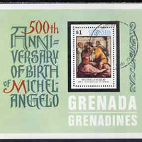 Grenada - Grenadines 1975 Michelangelo m/sheet (Jeremiah) cto used, SG MS75