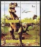 Kabardino-Balkaria Republic 1999 Dinosaurs composite perf sheetlet containing set of 4 values unmounted mint