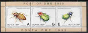 Dnister Moldavian Republic (NMP) 1999 Insects perf sheetlet containing set of 3 values unmounted mint