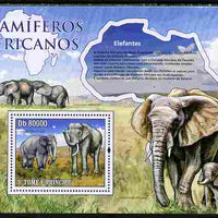 St Thomas & Prince Islands 2010 Animals of Africa - Elephants perf souvenir sheet unmounted mint