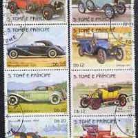 St Thomas & Prince Islands 1983 History of Motoring set of 8, fine cto used, Mi 852-59