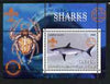 Congo 2002 Sharks perf s/sheet containing single value with Scouts & Guides Logos plus Rotary Logo & Insect (Spider) in outer margin, unmounted mint