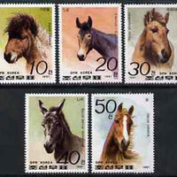 North Korea 1991 Horses perf set of 5 unmounted mint, SG N3083-87