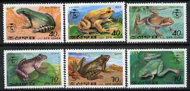 North Korea 1992 Frogs & Toads complete perf set of 6 unmounted mint, SG N3194-99