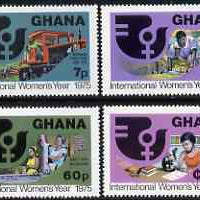 Ghana 1975 International Women's Year perf set of 4 unmounted mint, SG 744-47