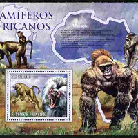 St Thomas & Prince Islands 2010 Animals of Africa - Monkeys perf souvenir sheet unmounted mint