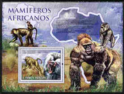 St Thomas & Prince Islands 2010 Animals of Africa - Monkeys perf souvenir sheet unmounted mint