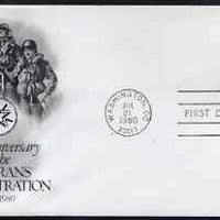 United States 1980 Veterans Administration 15c on illustrated cover with first day cancel, SG 1798