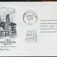 United States 1959 Centenary of First Oil-Well on illustrated cover with first day cancel, SG 1133