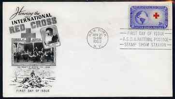 United States 1952 International Red Cross on illustrated cover with first day cancel, SG 1013