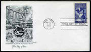 United States 1957 Centenary of America's Steel Industry on illustrated cover with first day cancel, SG 1092