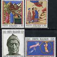 Italy 1965 700th Birth Anniversary of Dante set of 4 unmounted mint, SG 1140-43