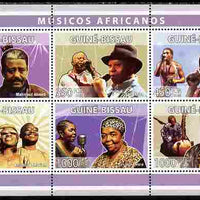 Guinea - Bissau 2008 African Musicians perf sheetlet containing 6 values unmounted mint Michel 3979-84