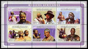 Guinea - Bissau 2008 African Musicians perf sheetlet containing 6 values unmounted mint Michel 3979-84