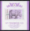 Bulgaria 1979 450th Death Anniversary of Albrecht Durer imperf m/sheet (Rhinoceros) unmounted mint, SG MS 2761