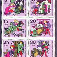 Germany - East 1970 Fairy Tales #05 - Little Brother and Little Sister, perf set of 6 unmounted mint, SG E1266-71