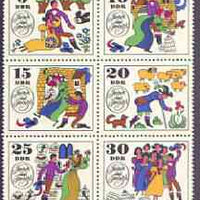 Germany - East 1969 Fairy Tales #04 - Jorinde and Joringe, perf set of 6 unmounted mint, SG E1171-76