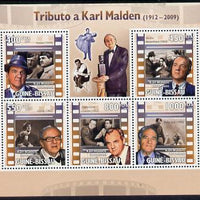 Guinea - Bissau 2009 Tribute to Karl Malden perf sheetlet containing 5 values unmounted mint