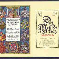 Germany - East 1983 500th Birth Anniversary of Martin Luther (Protestant) perf m/sheet unmounted mint, SG E2548