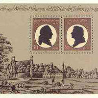 Germany - East 1982 Goethe & Von Schiller Commemoration (writers) perf m/sheet unmounted mint, SG MS E2390