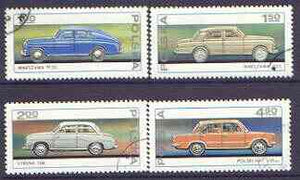 Poland 1976 25th Anniversary of Zeran Motor Works perf set of 4 fine used, SG 2454-57