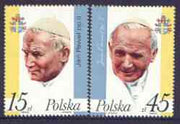 Poland 1987 Third Papal Visit perf set of 2 unmounted mint, SG 3112-13