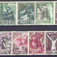 Spain 1962 Mysteries of the Rosary perf set of 15 unmounted mint, SG 1524-38