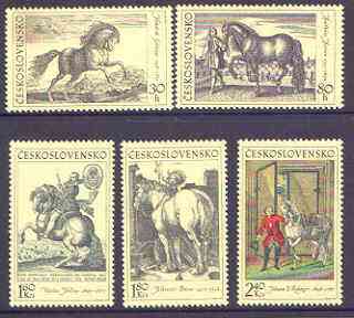 Czechoslovakia 1969 Horses Works of Art perf set of 5 unmounted mint, SG 1821-25