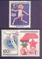 Czechoslovakia 1973 Sports Events perf set of 3 unmounted mint, SG 2083-85