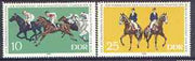 Germany - East 1979 Congress on Horse Breeding perf set of 2 unmounted mint, SG E2159-60