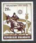 Rwanda 1972 Horse Jumping 20c (from Munich Olympic Games 2nd issue set) unmounted mint, SG 490