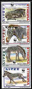 Ethiopia 2001 WWF - Grevy's Zebra perf set of 4 values unmouted mint SG 1816-19