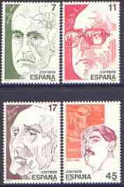 Spain 1986 Celebrities perf set of 4 unmounted mint, SG 2873-76