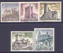 Spain 1968 Spanish Castles (3rd issue) perf set of 5 unmounted mint, SG 1938-42