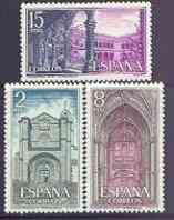 Spain 1972 Monastery of St Thomas perf set of 3 unmounted mint, SG 2169-71