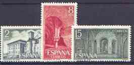 Spain 1974 Leyre Monastery perf set of 3 unmounted mint, SG 2283-85