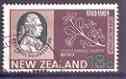 New Zealand 1969 Dr Daniel Solander (botanist) 18c (from Bicentenary of Capt Cook set) superb cds used, SG 908