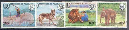 Niger Republic 1985 International Youth Year - Animals in Literature perf set of 4 fine used, SG 1030-33