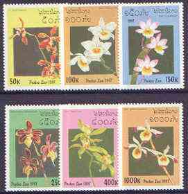 Laos 1997 Orchids complete set of 6 values unmounted mint, SG 1563-68