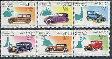 Laos 1982 Classic Cars perf set of 6 unmounted mint, SG 599-604