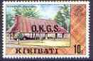 Kiribati 1981 Official - Maneaba 10c no wmk opt'd OKGS unmounted mint, SG O15*