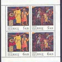 Sweden 1995 Europa - Peace & Freedom booklet pane containing complete set of 4 values unmounted mint, SG 1798-1801