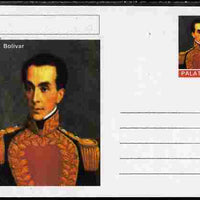 Palatine (Fantasy) Personalities - Simon Bolivar postal stationery card unused and fine