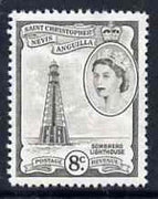 St Kitts-Nevis 1954-63 Sombrero Lighthouse 8c unmounted mint, SG 112b*