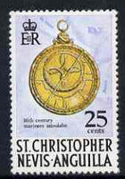 St Kitts-Nevis 1970-74 Humphrey Cole's Astrolabe 25c from def set unmounted mint, SG 216