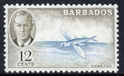 Barbados 1950 Flying Fish 12c from def set unmounted mint, SG 277