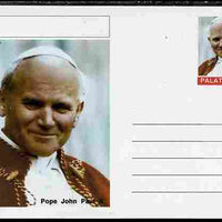 Palatine (Fantasy) Personalities - Pope John Paul II postal stationery card unused and fine