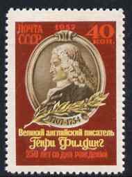 Russia 1957 Birth Anniversary of Henry Fielding (novelist) unmounted mint, SG 2091