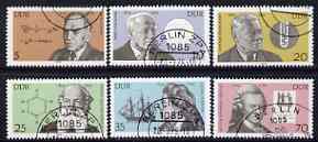 Germany - East 1979 Celebrities' Birth Anniversaries perf set of 6 fine cto used, SG E2115-20