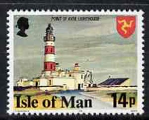 Isle of Man 1978-81 Point of Ayr Lighthouse 14p perf 14.5 (from def set) unmounted mint, SG 121B